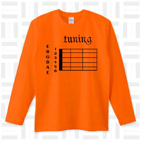 『チューニング ギター 弦 音程 音感 音階 表 チューナー アコギ エレキ ペグ ブリッジ』Tシャツ