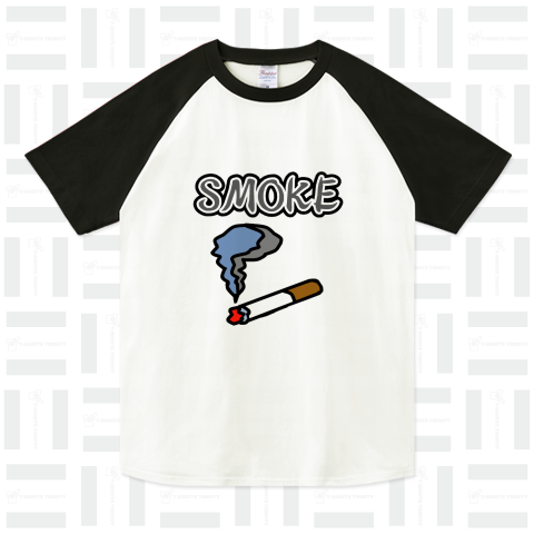 『スモーク2 Smoke たばこ けむり 煙草 ヤニ ニコチン 中毒 喫煙 禁煙 灰皿 吸殻 肺ガン』Tシャツ