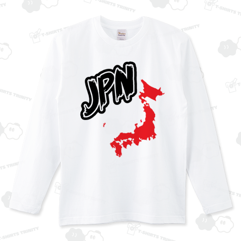 『日本地図 ジャパン JAPAN JPN 世界  和柄 マップ ワールド 大和魂 大日本帝国 戦国』Tシャツ