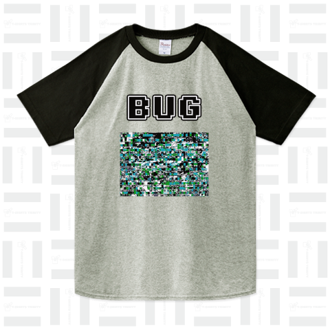 『バグ BUG ファミコン プログラミング  ゲーム レトロゲーム バグる コンピュータ 壊れる 衝撃 画面』Tシャツ