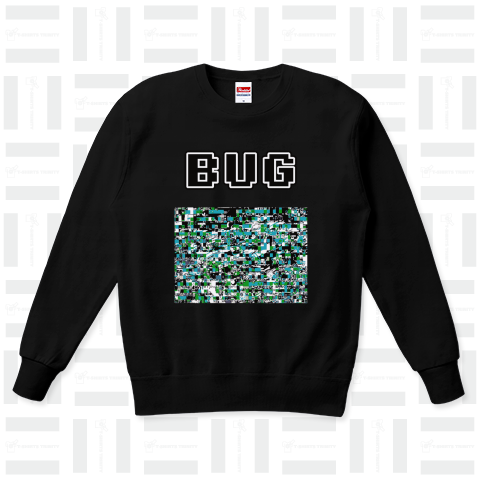 『バグ BUG ファミコン プログラミング  ゲーム レトロゲーム バグる コンピュータ 壊れる 衝撃 画面』Tシャツ