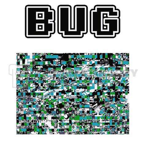 バグ Bug ファミコン プログラミング ゲーム レトロゲーム バグる コンピュータ 壊れる 衝撃 画面 Tシャツ デザインtシャツ通販 Tシャツトリニティ
