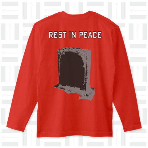 『REST IN PEACE(背プリント) 墓石 RIP お墓 海外 外国 墓地 ホラー ハロウィン デスメタル 死神』Tシャツ