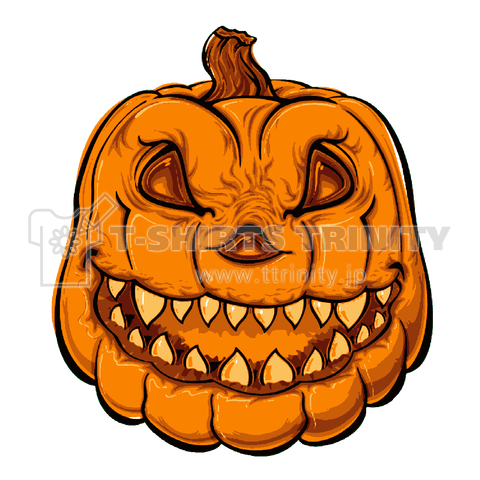 『ハロウィン11 Halloween かぼちゃ リアル ホラー 恐怖 不気味 ジャックランタン バンド 八百屋』Tシャツ