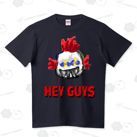 『ヘイガイズ クムクムライン HEY GUYS ピエロ 道化師 ジャグラー youtube ホラー ハロウィン モヒカン』Tシャツ ハイクオリティーTシャツ(5.6オンス)