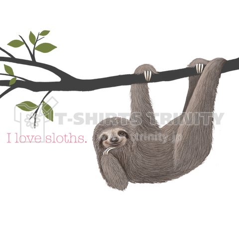 ナマケモノ I Love Sloths デザインtシャツ通販 Tシャツトリニティ