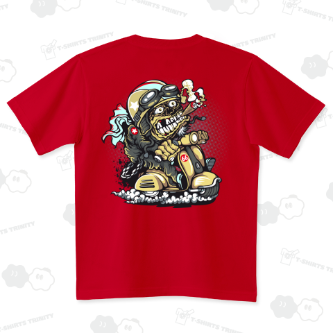 zombie riding motor scooter ハイグレードTシャツ(6.2オンス)