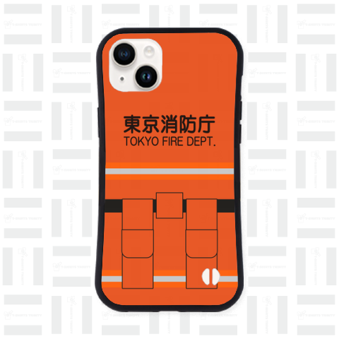 東京消防庁 防火衣 背面フルサイズ(即応対処部隊・スマホケース)