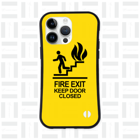 FIRE EXIT - KEEP DOOR CLOSED(海外案内表示・スマホケース)