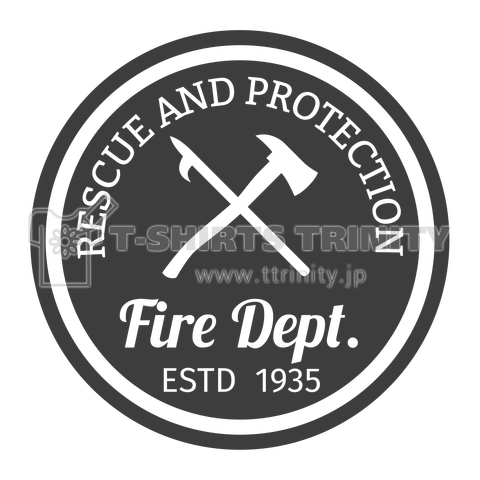 firefighter emblem - crossed axes 6 -