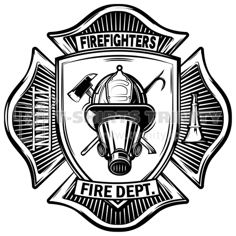 firefighter emblem - mc & air mask -