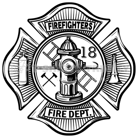 firefighter emblem - mc & firehydrant 2 -