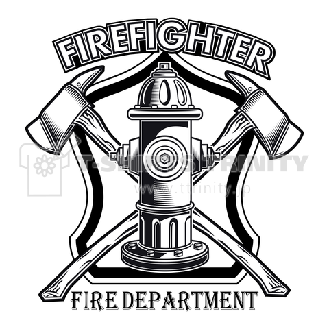 firefighter emblem - fire hydrant 8 -