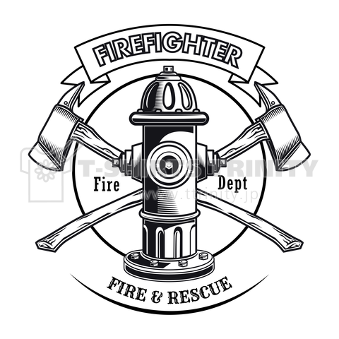 firefighter emblem - fire hydrant 9 -