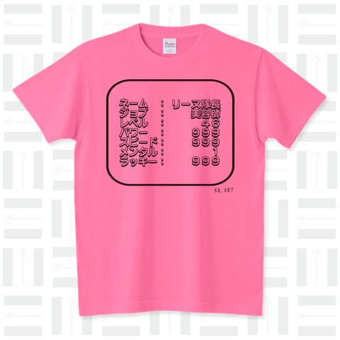 RPG風ステータス欄Tシャツ