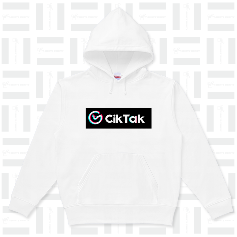 チックタック (時計)横ロゴ TikTok パロディー|デザインTシャツ通販【T