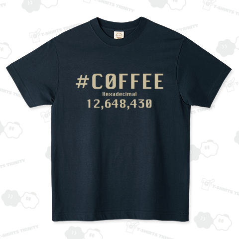 COFFEE 16進数 オーガニックコットンTシャツ(5.3オンス)