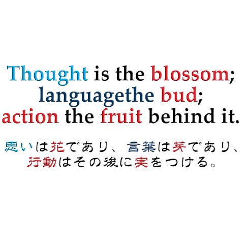 Thought is the blossom