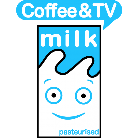Coffee & TV /牛乳パック・ミルク・ROCK・ロック・MUSIC・音楽・ドリンク・フード・アート・子供・女性・カワイイ・可愛い・イラスト・シンプル・ロゴ・デザインTシャツ