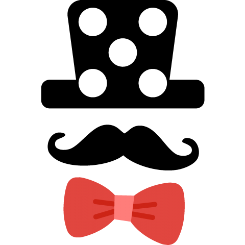 ドット シルクハット柄 ピグtシャツ Pigg ゲーム Game ヒゲ 髭 リボン かわいい 可愛い カワイイ 子供 女性 コスプレイヤー シンプル 絵 デザイン ロゴ 文字 デザインtシャツ通販 Tシャツトリニティ