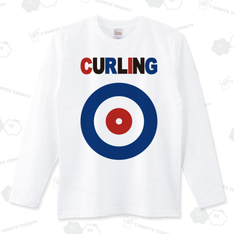 UKロック風カーリング / CURLING /(music・音楽・rock・パンク・sports・スポーツ・シンプル・カラフル・デザイン・イラスト・かわいい・可愛い・カワイイ・Tシャツ・ロゴ・)