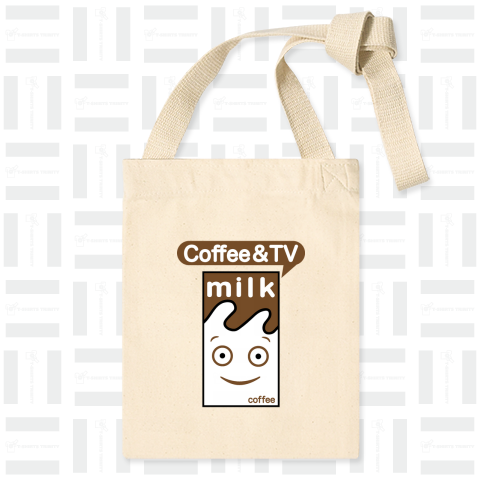 Coffee & TV  コーヒー味  /牛乳パック・ミルク・ROCK・ロック・MUSIC・音楽・ドリンク・フード・アート・子供・女性・カワイイ・可愛い・イラスト・シンプル・ロゴ・デザインTシャツ
