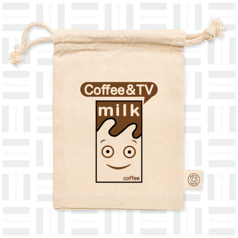 Coffee & TV  コーヒー味  /牛乳パック・ミルク・ROCK・ロック・MUSIC・音楽・ドリンク・フード・アート・子供・女性・カワイイ・可愛い・イラスト・シンプル・ロゴ・デザインTシャツ