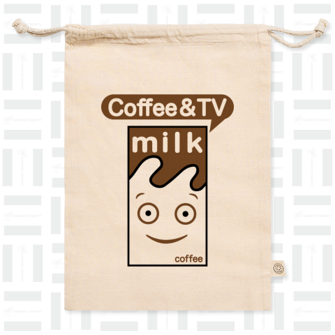 Coffee & TV  コーヒー味  /牛乳パック・ミルク・ROCK・ロック・MUSIC・音楽・ドリンク・フード・アート・子供・女性・カワイイ・可愛い・イラスト・シンプル・ロゴ・デザインTシャツ