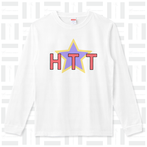 HTT 星 Tシャツ  /かわいい・カワイイ・音楽・ロック・rock・music・バンド・ギター・band・star・文字・女性・シンプル・イラスト・デザイン・ロゴ