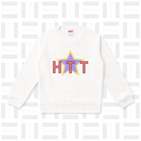 HTT 星 Tシャツ  /かわいい・カワイイ・音楽・ロック・rock・music・バンド・ギター・band・star・文字・女性・シンプル・イラスト・デザイン・ロゴ