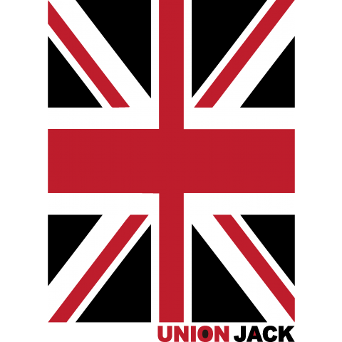 UNION JACK /ユニオンジャック・国旗・イギリス・UK・ロック・ROCK・パンク・PUNK・ART・バンド・かわいい・カワイイ・可愛い・イラスト・カラフル・シンプル・ロゴ・デザインTシャツ