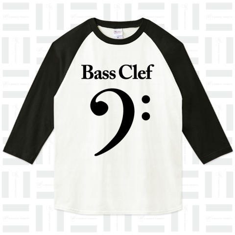 Bass Clef /ヘ音記号・音符・音楽・DJ・ロック・楽器・ダンサー・ダンス・シンプル・ピアノ・レゲエ・女性・子供・ロゴ・dancer・文字・模様・可愛い・アート・art・デザインTシャツ
