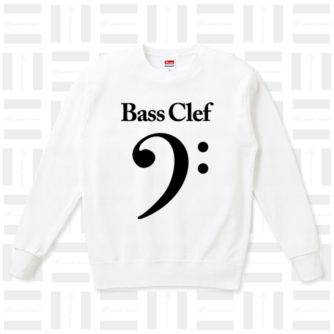 Bass Clef /ヘ音記号・音符・音楽・DJ・ロック・楽器・ダンサー・ダンス・シンプル・ピアノ・レゲエ・女性・子供・ロゴ・dancer・文字・模様・可愛い・アート・art・デザインTシャツ