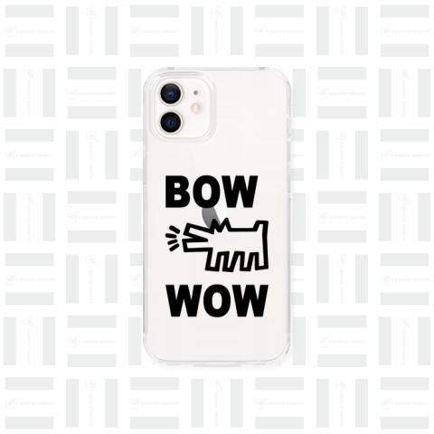 吠える犬 BOWWOW /音楽・rock・ロック・マンガ・漫画・かわいい・カワイイ・可愛い・Tシャツ・シンプル・イラスト・デザイン・ロゴ・動物・犬・アニマル・ペット・子供・女性・カジュアル