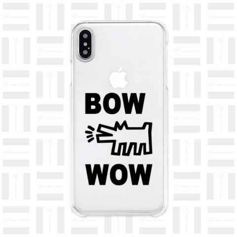 吠える犬 BOWWOW /音楽・rock・ロック・マンガ・漫画・かわいい・カワイイ・可愛い・Tシャツ・シンプル・イラスト・デザイン・ロゴ・動物・犬・アニマル・ペット・子供・女性・カジュアル