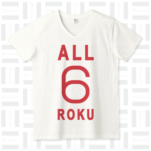 ALL 6 ROKU Tシャツ /文字・ロゴT・かわいい・子供・女性・音楽・rock・パンク・シンプル・数字・アメカジ・デザイン