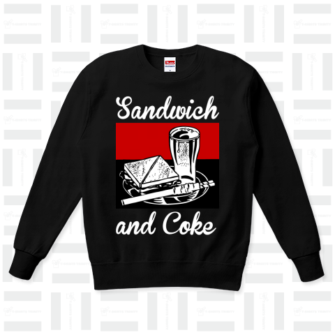 Sandwich and Coke /音楽・ロック・rock・パンク・punk・絵・かわいい・カワイイ・可愛い・コーラ・フード・ドリンク・ロゴ・アメカジ・シンプル・デザインtシャツ