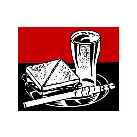 Sandwich and Coke /音楽・ロック・rock・パンク・punk・絵・かわいい・カワイイ・可愛い・コーラ・フード・ドリンク・ロゴ・アメカジ・シンプル・デザインtシャツ