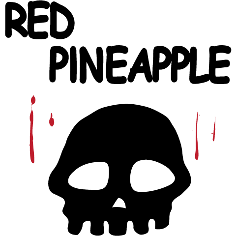 Red Pineapple ドクロ スカル 可愛い カワイイ Rock 絵 イラスト 模様 柄 音楽 ロック パンク 子供 女性 ロゴ デザイン Tシャツ デザインtシャツ通販 Tシャツトリニティ