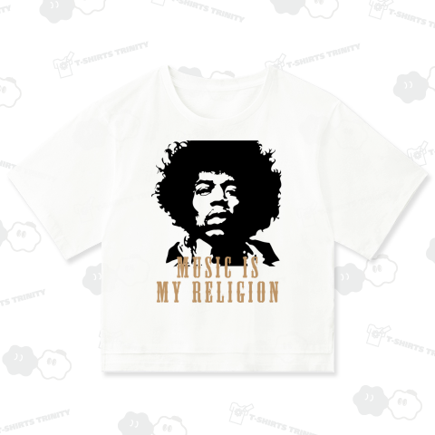 MUSIC IS MY RELIGION /ロックの神様・JIMI HENDRIX・ジミヘン・パンク・ブルース・バンド・アート・art・楽器・イラスト・シンプル・R&B・絵・文字・ロゴ・デザイン