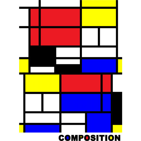 COMPOSITION /模様・柄・記号・図形・rock・絵・音楽・ロック・コミック・地図・モンドリアン・ロゴ・カラフル・シンプル・イラスト・デザイン