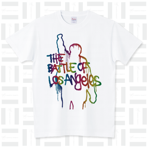The Battle Of Los Angeles  /音楽・ロック・パンク・グラフティ・ストリートアート・ロゴ・文字・ダンス・DJ・絵・シンプル・イラスト・可愛い・カワイイ・インク・デザインTシャツ