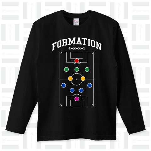 4-2-3-1 FORMATION /フォーメーション・ライン・線・図形・絵・日本代表・ボール・スポーツ・football・ワールドカップ・音楽・国旗・日の丸・カレッジ・シンプル・ロゴ・カラフル