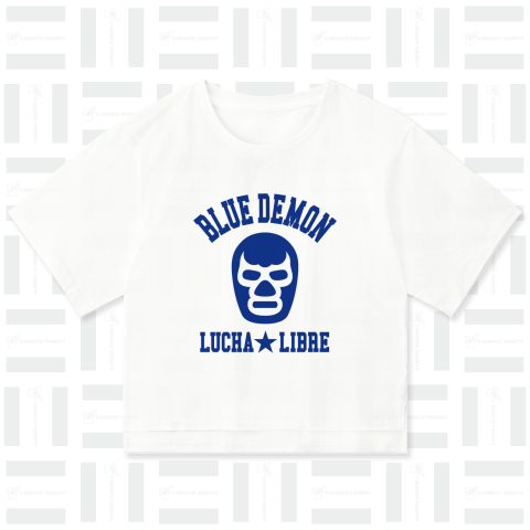 BLUE DEMON /プロレス・格闘技・スポーツ・マスク・ストリート・音楽・カレッジ・ロック・rock・かわいい・カワイイ・可愛い・文字・シンプル・デザイン・イラスト・アメカジ・ロゴ・Tシャツ