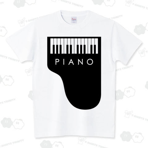 GRAND PIANO /音楽・ピアノ・ジャズ・ロック・インク・おもちゃ・かわいい・カワイイ・可愛い・女性・子供・イラスト・絵・シンプル・パンク・ブルース・ピアノ・楽器・Tシャツ・ロゴ・デザイン