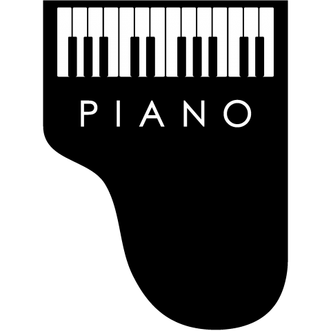 GRAND PIANO /音楽・ピアノ・ジャズ・ロック・インク・おもちゃ・かわいい・カワイイ・可愛い・女性・子供・イラスト・絵・シンプル・パンク・ブルース・ピアノ・楽器・Tシャツ・ロゴ・デザイン