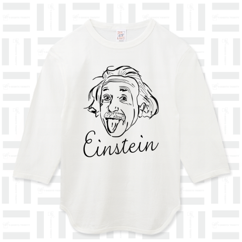 Einstein-アインシュタイン- /線・ライン・シンプル・ストリート・コミック・アメコミ・音楽・ロック・パンク・popart・絵・女性・文字・筆記体・ロゴ・デザインTシャツ