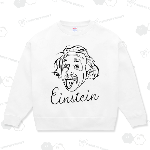 Einstein-アインシュタイン- /線・ライン・シンプル・ストリート・コミック・アメコミ・音楽・ロック・パンク・popart・絵・女性・文字・筆記体・ロゴ・デザインTシャツ