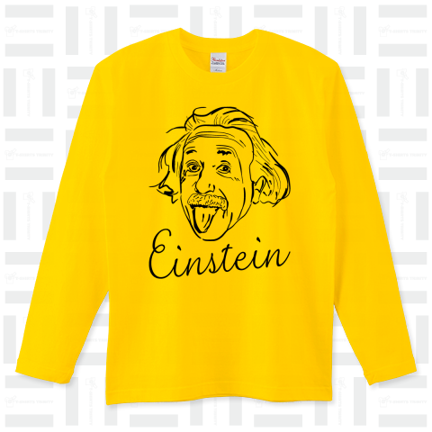 Einstein-アインシュタイン- /線・ライン・シンプル・ストリート・コミック・アメコミ・音楽・ロック・パンク・popart・絵・女性・文字・筆記体・ロゴ・デザインTシャツ