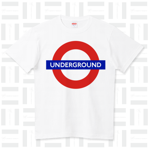 UNDERGROUND /地下鉄・メトロ・ロンドン・UK・モッズ・ターゲットマーク・カラフル・アメカジ・music・音楽・ロック・rock・art・アート・ロゴ・可愛い・デザイン・絵・Tシャツ